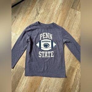 Penn State Football PSU Long Sleeve T-shirt Navy Blue White Kids Size S
